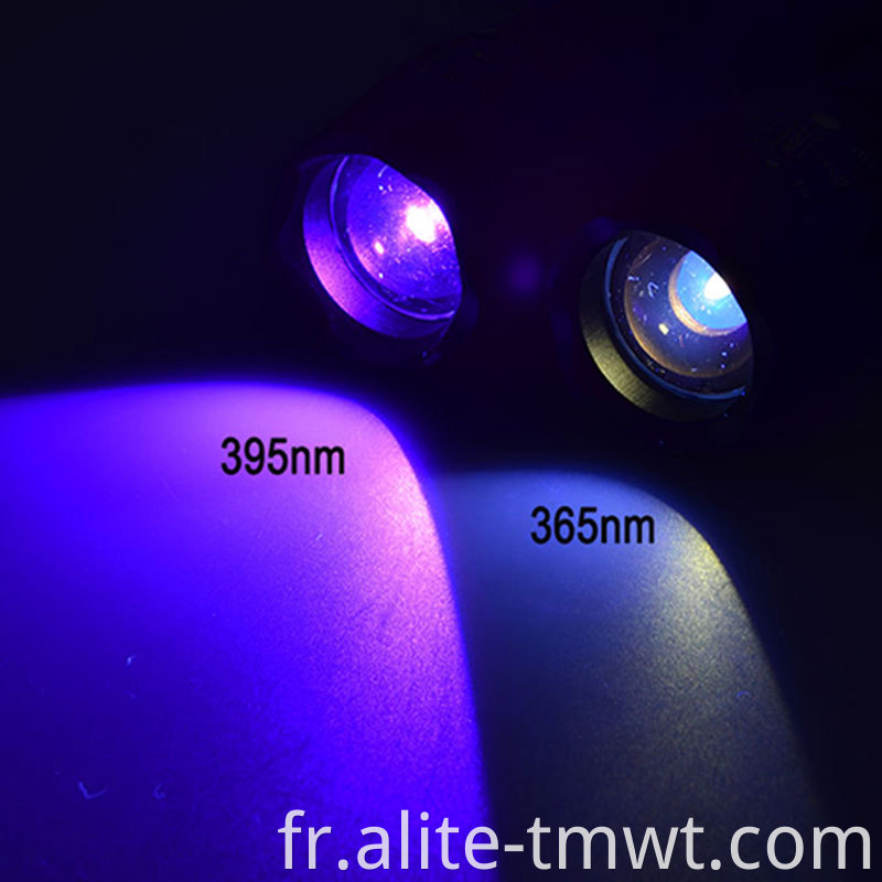 UV Vendre UV 365NM 395NM 5W LED POWER LED Zoom UV Lampe à lampe de poche